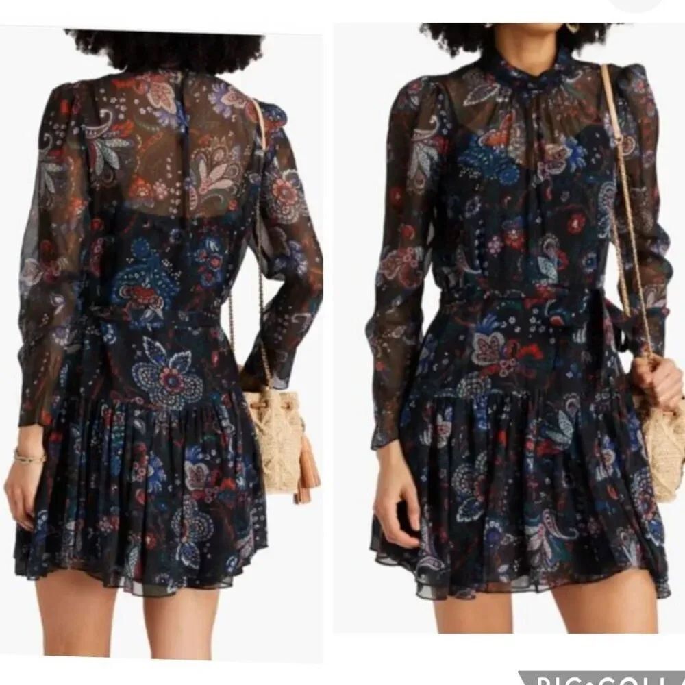 Veronica Beard Paisley SILK Dress 4